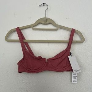 Vitamin A EcoRib bikini top pink